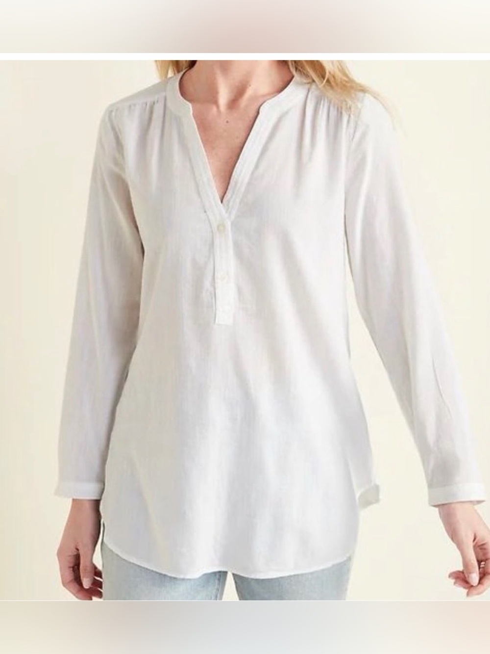 OLD NAVY women’s long sleeve v-neck popover tunic size M
